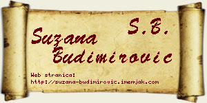 Suzana Budimirović vizit kartica